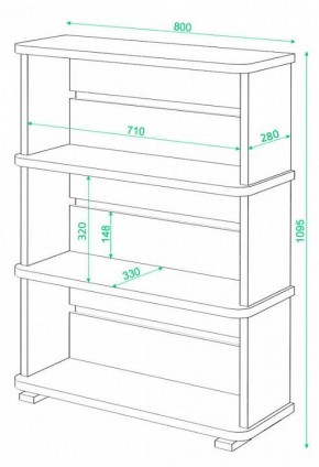 Стеллаж Домино СБ-25/3 в Александровском - alexsandrovskoe.mebel24.online | фото 3