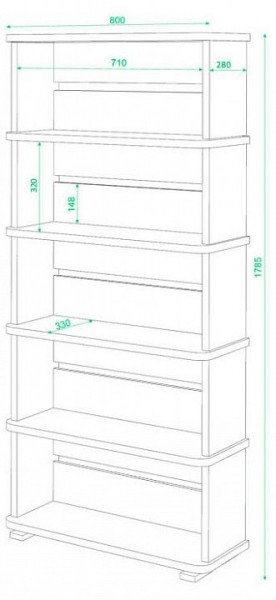 Стеллаж Домино СБ-25/5 в Александровском - alexsandrovskoe.mebel24.online | фото 2