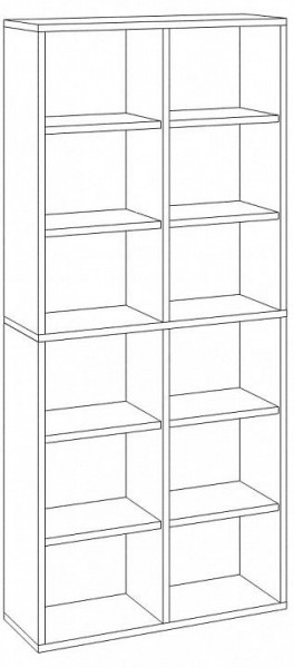 Стеллаж Домино СУ(ш2в2) в Александровском - alexsandrovskoe.mebel24.online | фото 3