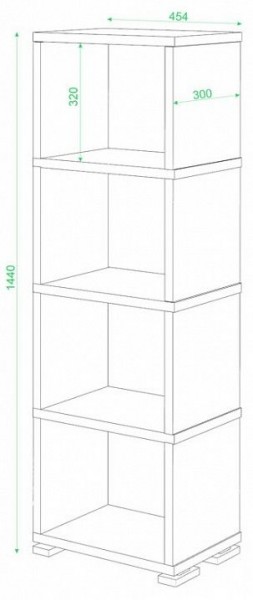 Стеллаж-колонка Домино СБ-15/4 в Александровском - alexsandrovskoe.mebel24.online | фото 2