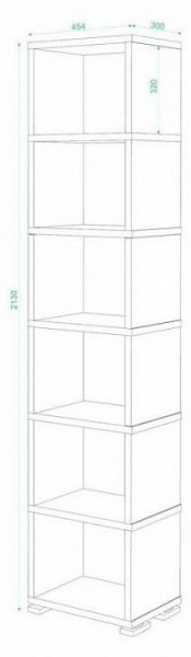 Стеллаж-колонка Домино СБ-15/6 в Александровском - alexsandrovskoe.mebel24.online | фото 3