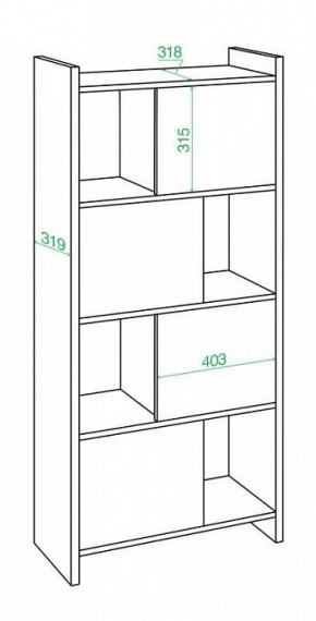 Стеллаж комбинированный Домино Лайт СТЛ-3В в Александровском - alexsandrovskoe.mebel24.online | фото 2