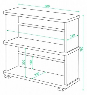 Стеллаж СБ-25/2 в Александровском - alexsandrovskoe.mebel24.online | фото 2