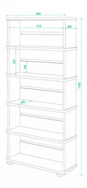 Стеллаж СБ-25/5 в Александровском - alexsandrovskoe.mebel24.online | фото 2