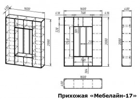 Стенка для прихожей Мебелайн-17 в Александровском - alexsandrovskoe.mebel24.online | фото 3