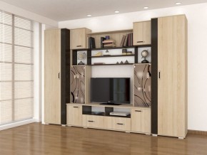Стенка Оскар-18-1 дуб сонома-венге в Александровском - alexsandrovskoe.mebel24.online | фото
