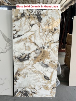 Стол ACERRA NEW 160 GLOSS GRAND JADE SOLID CERAMIC/ каркас цвета шампань, ®DISAUR в Александровском - alexsandrovskoe.mebel24.online | фото 6