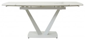 Стол ALATRI 120 GLOSS STATUARIO WHITE SOLID CERAMIC / WHITE, ®DISAUR в Александровском - alexsandrovskoe.mebel24.online | фото 4