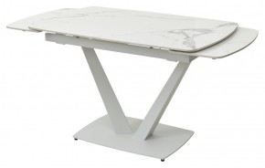 Стол ALATRI 120 GLOSS STATUARIO WHITE SOLID CERAMIC / WHITE, ®DISAUR в Александровском - alexsandrovskoe.mebel24.online | фото 8
