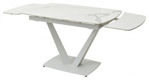 Стол ALATRI 120 GLOSS STATUARIO WHITE SOLID CERAMIC / WHITE, ®DISAUR в Александровском - alexsandrovskoe.mebel24.online | фото 9