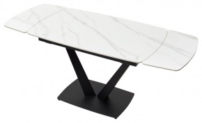 Стол ALATRI 120 MATT WHITE MARBLE SOLID CERAMIC / BLACK, ®DISAUR в Александровском - alexsandrovskoe.mebel24.online | фото 4