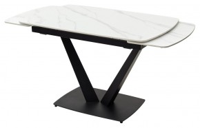 Стол ALATRI 120 MATT WHITE MARBLE SOLID CERAMIC / BLACK, ®DISAUR в Александровском - alexsandrovskoe.mebel24.online | фото 8