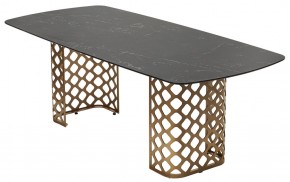 Стол CHIAVARI 220 KL-116 Черный мрамор матовый, итальянская керамика / бронзовый, ®DISAUR в Александровском - alexsandrovskoe.mebel24.online | фото 7