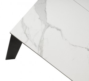 Стол CORNER 120 HIGH GLOSS STATUARIO керамика, стекло/ черный каркас, ®DISAUR в Александровском - alexsandrovskoe.mebel24.online | фото 8