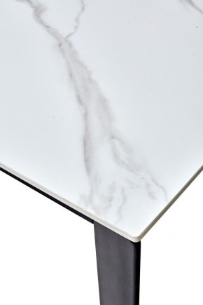 Стол CORNER 120 MATT WHITE MARBLE SOLID CERAMIC / BLACK, ®DISAUR в Александровском - alexsandrovskoe.mebel24.online | фото 3