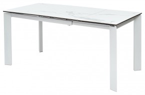 Стол CORNER 120 MATTE STATUARIO Белый мрамор матовый керамика, стекло/ белый каркас, ®DISAUR в Александровском - alexsandrovskoe.mebel24.online | фото 1