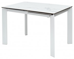 Стол CORNER 120 MATTE STATUARIO Белый мрамор матовый керамика, стекло/ белый каркас, ®DISAUR в Александровском - alexsandrovskoe.mebel24.online | фото 2