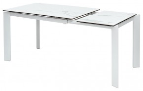 Стол CORNER 120 MATTE STATUARIO Белый мрамор матовый керамика, стекло/ белый каркас, ®DISAUR в Александровском - alexsandrovskoe.mebel24.online | фото 4