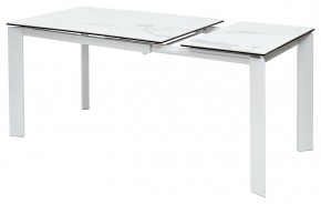Стол CORNER 120 MATTE STATUARIO Белый мрамор матовый керамика, стекло/ белый каркас, ®DISAUR в Александровском - alexsandrovskoe.mebel24.online | фото 5