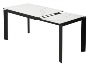 Стол CORNER 120 MATTE STATUARIO Белый мрамор матовый керамика, стекло/ черный каркас, ®DISAUR в Александровском - alexsandrovskoe.mebel24.online | фото 4