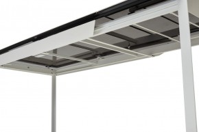Стол CREMONA 140 HIGH GLOSS STATUARIO Белый мрамор глянцевый, керамика/ белый каркас, ®DISAUR в Александровском - alexsandrovskoe.mebel24.online | фото 2