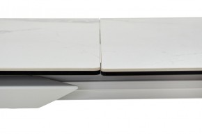 Стол CREMONA 140 HIGH GLOSS STATUARIO Белый мрамор глянцевый, керамика/ белый каркас, ®DISAUR в Александровском - alexsandrovskoe.mebel24.online | фото 3