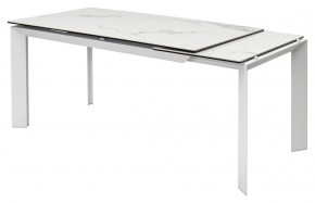 Стол CREMONA 140 HIGH GLOSS STATUARIO Белый мрамор глянцевый, керамика/ белый каркас, ®DISAUR в Александровском - alexsandrovskoe.mebel24.online | фото 7