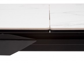 Стол CREMONA 140 HIGH GLOSS STATUARIO Белый мрамор глянцевый, керамика/ черный каркас, ®DISAUR в Александровском - alexsandrovskoe.mebel24.online | фото 5