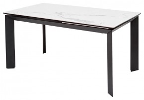Стол CREMONA 140 HIGH GLOSS STATUARIO Белый мрамор глянцевый, керамика/ черный каркас, ®DISAUR в Александровском - alexsandrovskoe.mebel24.online | фото 7