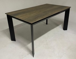 Стол CREMONA 140 KL-61 под дерево, итальянская керамика/ черный каркас, ®DISAUR в Александровском - alexsandrovskoe.mebel24.online | фото 2