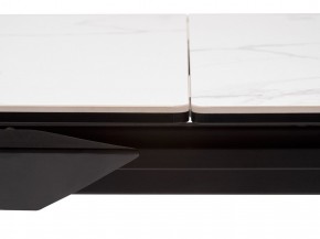 Стол CREMONA 140 MATTE STATUARIO Белый мрамор матовый, керамика/ черный каркас, ®DISAUR в Александровском - alexsandrovskoe.mebel24.online | фото 4