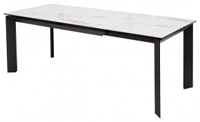 Стол CREMONA 140 MATTE STATUARIO Белый мрамор матовый, керамика/ черный каркас, ®DISAUR в Александровском - alexsandrovskoe.mebel24.online | фото 5