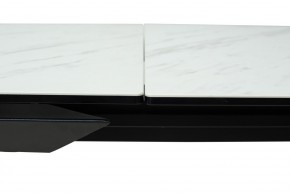 Стол CREMONA 160 KL-99 Белый мрамор матовый, итальянская керамика / черный каркас, ®DISAUR в Александровском - alexsandrovskoe.mebel24.online | фото 4