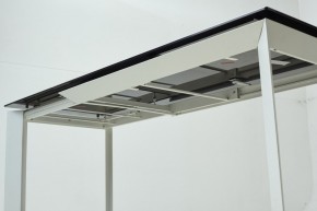 Стол CREMONA 180 KL-188 Контрастный мрамор матовый, итальянская керамика/ белый каркас, ®DISAUR в Александровском - alexsandrovskoe.mebel24.online | фото 8