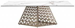 Стол ENNA 220 KL-188 Контрастный мрамор матовый, итальянская керамика/ каркас цвета шампань, ®DISAUR в Александровском - alexsandrovskoe.mebel24.online | фото 10