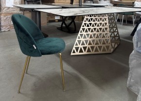 Стол ENNA 220 KL-188 Контрастный мрамор матовый, итальянская керамика/ каркас цвета шампань, ®DISAUR в Александровском - alexsandrovskoe.mebel24.online | фото 7