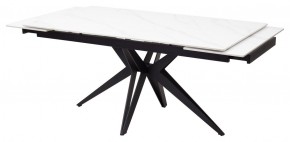 Стол FORIO 160 MATT WHITE MARBLE SOLID CERAMIC / BLACK, ®DISAUR в Александровском - alexsandrovskoe.mebel24.online | фото 7