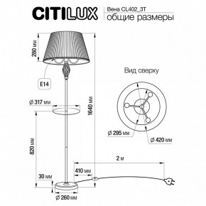 Стол журнальный с торшером Citilux Вена CL402933T в Александровском - alexsandrovskoe.mebel24.online | фото 5