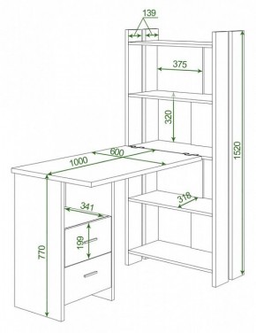 Стол компьютерный Домино Lite СТЛ-ОВ+С100Р в Александровском - alexsandrovskoe.mebel24.online | фото 2