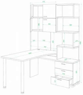 Стол компьютерный Домино нельсон СР-500М/160 в Александровском - alexsandrovskoe.mebel24.online | фото 2