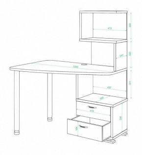 Стол компьютерный Домино СКМ-60 в Александровском - alexsandrovskoe.mebel24.online | фото 2