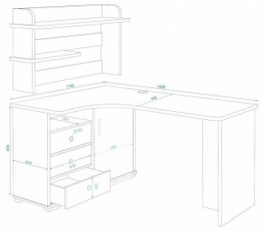 Стол компьютерный Домино СР-145 в Александровском - alexsandrovskoe.mebel24.online | фото 2