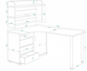 Стол компьютерный Домино СР-145М в Александровском - alexsandrovskoe.mebel24.online | фото 2