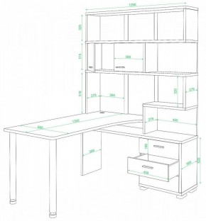 Стол компьютерный Домино СР-420/130 в Александровском - alexsandrovskoe.mebel24.online | фото 2