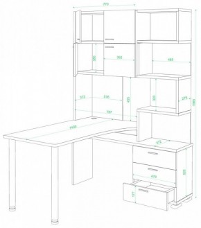 Стол компьютерный Домино СР-500М/140 в Александровском - alexsandrovskoe.mebel24.online | фото 2