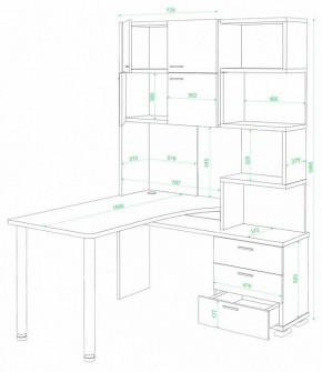 Стол компьютерный Домино СР-500М/190 в Александровском - alexsandrovskoe.mebel24.online | фото 2