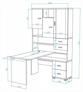 Стол компьютерный Домино СР-620-160 в Александровском - alexsandrovskoe.mebel24.online | фото 2