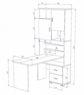 Стол компьютерный Домино СР-720/180 в Александровском - alexsandrovskoe.mebel24.online | фото 2