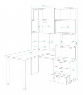 Стол компьютерный Латте СР-500М160 в Александровском - alexsandrovskoe.mebel24.online | фото 3