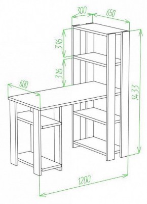Стол компьютерный Slim СТН-145/120 в Александровском - alexsandrovskoe.mebel24.online | фото 2